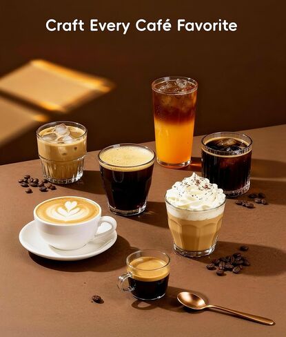 ecozy 4-in-1 Espresso Machine and Coffee Maker Combo with Milk Frother | Cold Brew & Over Ice, Interactive Touch Screen, Stainless Steel, Brezzano Elite Series for Lattes, Americanos in Saudi Arabia