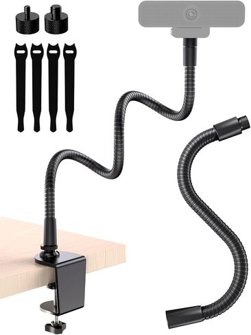 19" Gooseneck Webcam Desk Mount & 13" Mic Gooseneck Extension Bundle, 1/4" & 5/8" Thread, Heavy Duty for Streaming & Recording in Kuwait