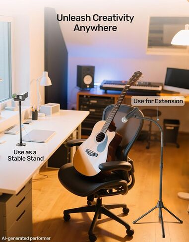 19" Gooseneck Webcam Desk Mount & 13" Mic Gooseneck Extension Bundle, 1/4" & 5/8" Thread, Heavy Duty for Streaming & Recording in Kuwait