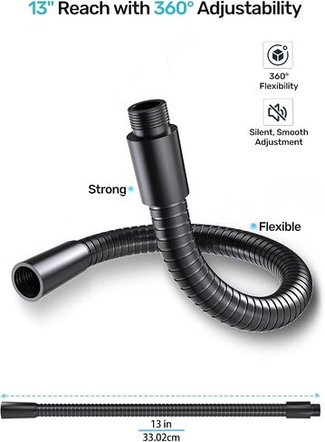 19" Gooseneck Webcam Desk Mount & 13" Mic Gooseneck Extension Bundle, 1/4" & 5/8" Thread, Heavy Duty for Streaming & Recording in Kuwait