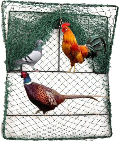 Large Spring Domestic Bird Trap Dird Chicken Hawk Net Trap Wild Turkey Traps Outdoor Animal Camping Hunting Cage Tools,Enhanced Edition 24x20 Inches in Saudi Arabia