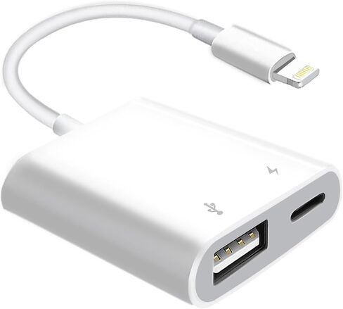 Lightning to USB Camera Adapter Apple MFi Certified Lightning Female USB 3.0 OTG Cable Adapter Compatible with iPhone/iPad, Supports Connect Camera, Card Reader, USB Flash Drive, MIDI Keyboard, Mouse in Kuwait