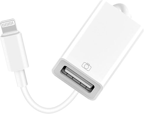 Lightning to USB Camera Adapter Apple MFi Certified Lightning Female USB 3.0 OTG Cable Adapter Compatible with iPhone/iPad, Supports Connect Camera, Card Reader, USB Flash Drive, MIDI Keyboard, Mouse in Saudi Arabia