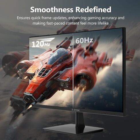 Z-Edge 27-inch 4K Gaming Monitor, 120Hz UHD 3840x2160 IP PC Computer | S274K 1ms MPRT Refresh Rate, 16.7M Colors, HDMI 2.0 x2 and DP 1.4 x 2 for Work, Business,Gaming in Kuwait