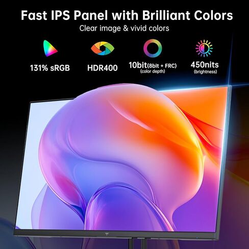 KTC 27 Inch Gaming Monitor 220Hz, 2K QHD Monitor 1ms w/Speakers H27T22C-3 | 2560x1440 Fast IPS Monitors Gamer 200Hz, Adaptive Sync, HDR400, 131% sRGB, HDMI DP Port, Tiltable, Low Blue Light, VESA Mount in Kuwait