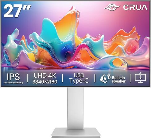 CRUA 34 Inch 165Hz UWQHD IPS Ultrawide Gaming Monitor, Speakers, PIP/PBP | 3440x1440, 21:9, FreeSync, 120% sRGB, HDMI 2.0, DP 1.4, Tilt Stand, 75x75 Mount for FPS, Racing, Trading, Streaming, PC Work in Saudi Arabia