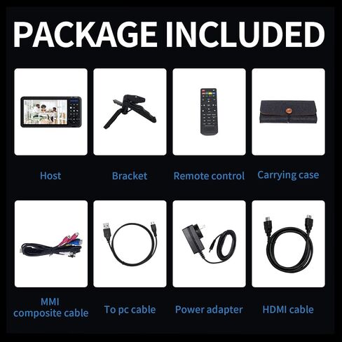 Video Recorder 1080P 60FPS USB2.0 with 7" Screen, DVI/HDMI/CVBS/VGA/YPBPR Capture from VCR, DVD, VHS Tapes, Camcorders, Hi8 - No Computer Required in Saudi Arabia