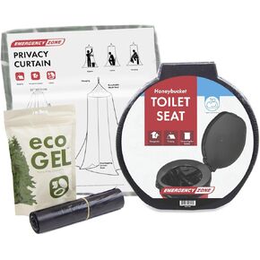 Emergency Zone Eco Gel Sanitation Set with Privacy Shelter | Hygienic Waste Disposal System for Camping, Hiking, Emergency Preparedness in Saudi Arabia