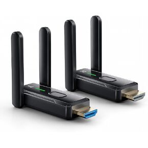 PWAYTEK Wireless HDMI Transmitter and Receiver, 0.1s 4K 1080P Black | 1080P@60Hz 4K Decode, 2.4G/5G Dual-Antenna, 150M/492FT, Plug&Play, 4 Screens, for TV Laptop Camera Projector in Saudi Arabia