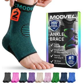Modvel Foot & Ankle Brace Socks for Sprained Ankle Compression Sleeve - Foot Support for Women & Men - Tendonitis & Arthritis Ankle Brace Sports Running, Torn Ligaments & Women Stabilizing Ankle Wrap in Saudi Arabia