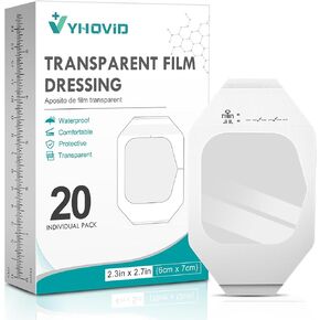 80 Packs Transparent Film Dressing 2.375" x 2.75" - Waterproof Bandages for Swimming, Showering, Wounds, Post Surgical Shower or IV Shield, Tattoo Aftercare Bandage, Scar Therapy, Adhesive Patches in Saudi Arabia