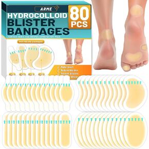 Arme Hydrocolloid Bandages, Gel Blister Bandages for Feet 50Pcs 4 Shape | Waterproof Blister Pads Blister Cushions for Prevention & Recovery for Heel Foot Toe Protection in Saudi Arabia