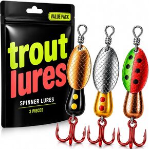 Spinning Fishing Lures for Freshwater – Inline Spinner 3-Pack for Trout, Salmon, Panfish, Bass, Crappie & Perch in Saudi Arabia