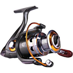 Sougayilang Spinning Fishing Reels with Left/Right Interchangeable Collapsible Wood Handle Powerful Metal Body 5.2:1/5.1:1 Gear Ratio Smooth 11BB for Inshore Boat Rock Freshwater Saltwater Fishing in Saudi Arabia