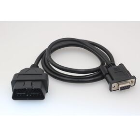 1 قطعة كابل Obd-II 16Pin إلى DB9 Serial RS232، 1 متر، موصل ذكر إلى سالب in Kuwait