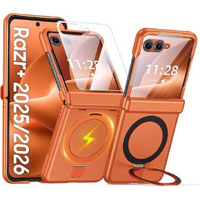 CENMASO for Motorola Razr Plus 2023 Case with Privacy Screen Protector & Slim Hinge Protection, Full-Body Anti-Scratch Shockproof Protection Cover Case for Moto Razr + 2023-Black in Saudi Arabia