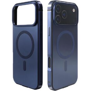 حافظة LINPING معدنية مغناطيسية لهاتف iPhone 17 Pro Max، مناسبة للوحة الخلفية للكمبيوتر الشخصي بإطار معدني من الألومنيوم MagSafe، قطرة رفيعة من الدرجة العسكرية (فضي، لهاتف iPhone 17Pro Max) in Kuwait
