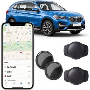 2 Pack GPS Tracker for Vehicles Find My Locator Finder Waterproof iOS Only | No Subscription Required Network Real Time Magnetic Car Tracker Device Hidden Item Finder Mini Global Network for Car Dog in Kuwait