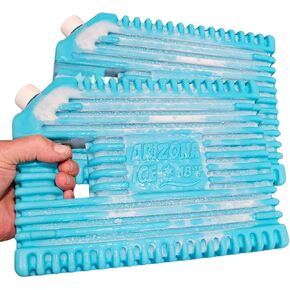 GoCJ Arizona Ice Large Industrial Ice Packs | Replaces 10lbs of Ice |18°F (-8°C) | Deepest Grooves | May Freeze Drinks | USA Company | 12" x 9" | Two Pack in Saudi Arabia