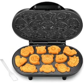 SugarWhisk Animal Mini Waffle Maker for Kids, Mini Pancakes Maker Machine with 12 Different Animal Pancake Molds, Small Waffle Maker Iron, Excellent Christmas Gift for Kids & Adult in Saudi Arabia