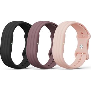 3 Pack Silicone Straps Compatible with Google Fitbit Air Band | Adjustable Sport Wristband for Fitbit Air Bands Accessories for Women Men, Sweatproof & Water Resistant, Soft & Breathable in Saudi Arabia