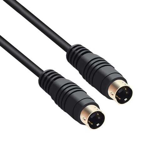 S-Video Cable 1.5m/5Ft Din 4-Pin Male to Male Gold Plated Connector | for Home Theater,DSS receivers,Player Camcorders Transfer Video to TV or Monitor Connection Cable in Saudi Arabia