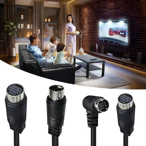 9 Needle 9Pin S-Video Small Din Adapter Extension Cable Line Straight/Elbow S Video 9P 9Pins Small DIN Video Cable Wire Video Cable in Saudi Arabia