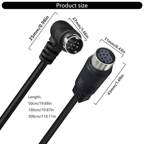 9 Needle 9Pin S-Video Small Din Adapter Extension Cable Line Straight/Elbow S Video 9P 9Pins Small DIN Video Cable Wire Video Cable in Saudi Arabia