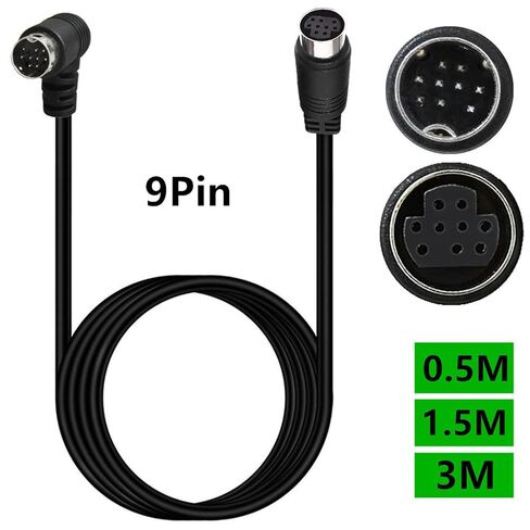 9 Needle 9Pin S-Video Small Din Adapter Extension Cable Line Straight/Elbow S Video 9P 9Pins Small DIN Video Cable Wire Video Cable in Saudi Arabia