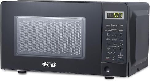 Commercial Chef 1.1 Cu. Ft. Countertop Microwave Oven, CHCM11100SSB | Touch Controls with Digital LED Display, 1000W Microwave, 12.4" Turntable, Push Button Door, 10 Power Levels in Saudi Arabia