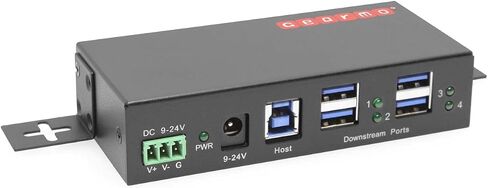 4 Port USB Hub, 5Gbps, Industrial Mountable Metal Enclosure w/15KV ESD Protection, USB 3.2 USB Hub Data Transfer (12V/2A Power Adapter Included) in Saudi Arabia