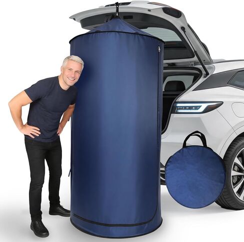 Portable Changing Tent for SUV, Pop Up Privacy Shower Tent with Suction Cups & Ground Stakes, Foldable Outdoor Dressing Room for Camping Beach Toilet Shower, Instant Setup with Carry Bag in Saudi Arabia