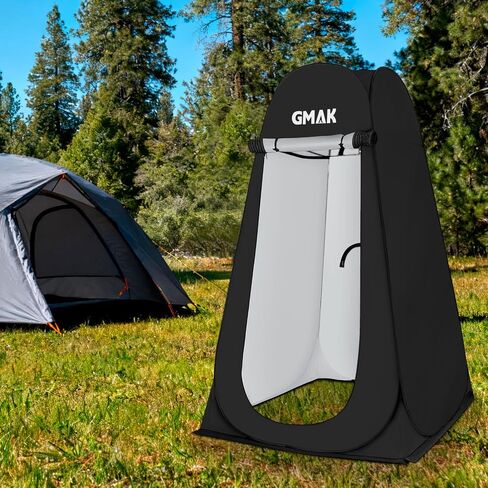 GMAK Pop Up Privacy Shower Tent, Pop Up Changing Tents, 3.94 ft Wx 6.2 ft H | Outdoor Privacy Shelter Shower Tent for Portable Toilet Stall or Dressing Room with Carry Bag for Beach Camping Hiking, Black in Saudi Arabia