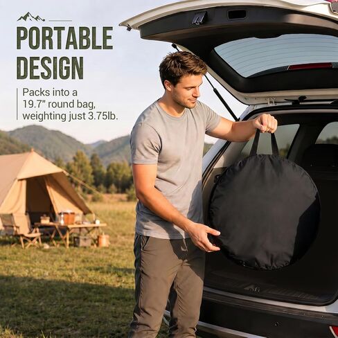 Wolfwise Pop Up Changing Tent, Portable Instant Shower Ten with Ventilation Window & Carry Bag, Privacy Bathroom Toilet for Beach, Camping & Outdoor, Width 37 ", Height 68.5 " in Saudi Arabia