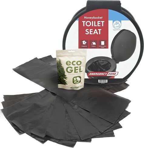 Emergency Zone Eco Gel Sanitation Set with Privacy Shelter | Hygienic Waste Disposal System for Camping, Hiking, Emergency Preparedness in Saudi Arabia
