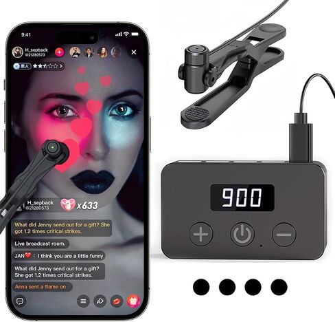 Auto Clicker Tapper for TikTok iPhone Expandable up to 5 Tapping Clips | Rechargeable Screen Tapper, 130 Adjustable Speeds & Random Mode, for Live Likes, Games, Works with iPhone iPad & Android in Saudi Arabia