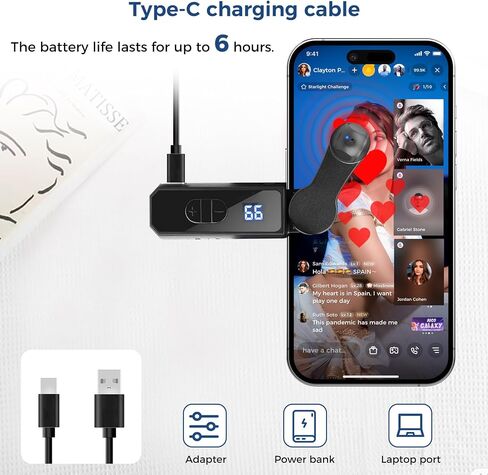 Rechargeable Auto Clicker for iPhone & Android, Wireless Screen Tapper | Portable Wireless Screen Tapper for TikTok, Live Broadcasts, and Streaming. Compatible with Both iOS and Android in Kuwait