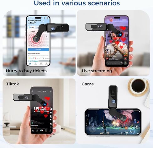 Rechargeable Auto Clicker for iPhone & Android, Wireless Screen Tapper | Portable Wireless Screen Tapper for TikTok, Live Broadcasts, and Streaming. Compatible with Both iOS and Android in Kuwait