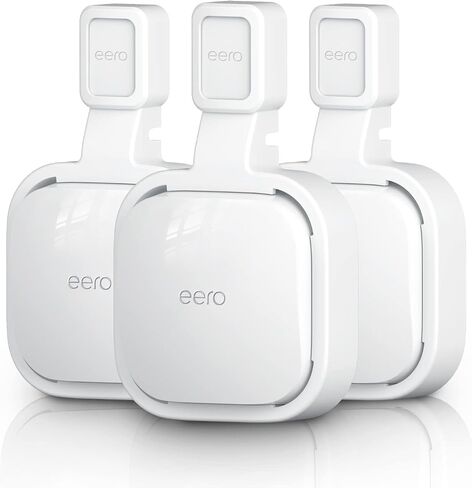 Wall Mount Holder for eero Pro 6e/6 Mesh Wi-Fi System, Outlet Wall Mount Stand Bracket for eero Pro 6e tri-Band Mesh, Wire Organizer (White(3Pack)) in Saudi Arabia