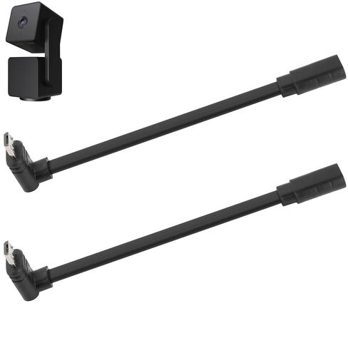 Uogw 3 حزم كابل تمديد Micro-USB 90 درجة متوافق مع Wyze Cam Pan v3 وWyze Cam v3 Pro، سلك موسع ذكر إلى أنثى 5 بوصة لكاميرا WYZE، كابل مسطح على شكل حرف L (أبيض) in Saudi Arabia