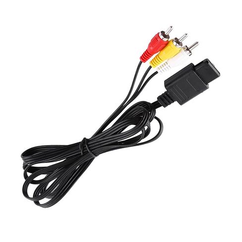 AV Composite Cable for N64, Provides Audio & Video Output, 1.8m Length, Ideal for Gaming Setup in Saudi Arabia