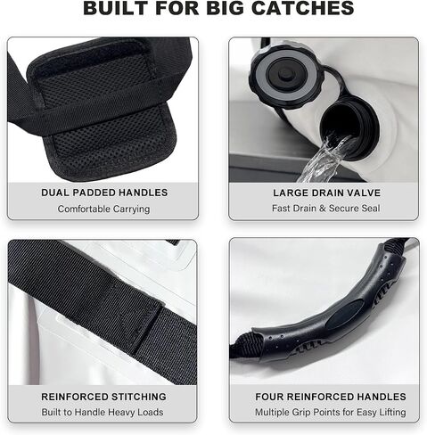 Buffalo Gear Large Fish Kill Bag, 60in 72in 90in Fish Cooler Bag Portable Tuna Bag Keep Ice-Cold and Fresh over 48H in Kuwait