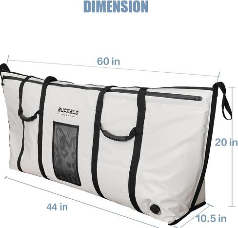 Buffalo Gear Large Fish Kill Bag, 60in 72in 90in Fish Cooler Bag Portable Tuna Bag Keep Ice-Cold and Fresh over 48H in Kuwait