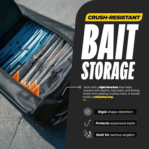 Beyond Braid Bait Commander Fishing Bait Bag - Crush-Resistant Soft Plastic Bait Storage with Removable Dividers - Soft Bait Organizer for Bass, Saltwater and Freshwater - Water-Resistant Tackle Bag in Kuwait