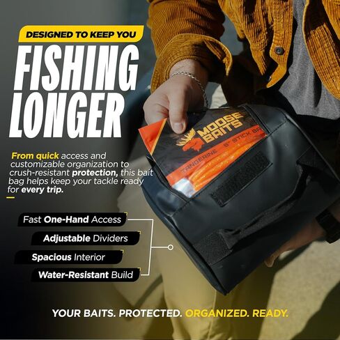 Beyond Braid Bait Commander Fishing Bait Bag - Crush-Resistant Soft Plastic Bait Storage with Removable Dividers - Soft Bait Organizer for Bass, Saltwater and Freshwater - Water-Resistant Tackle Bag in Kuwait