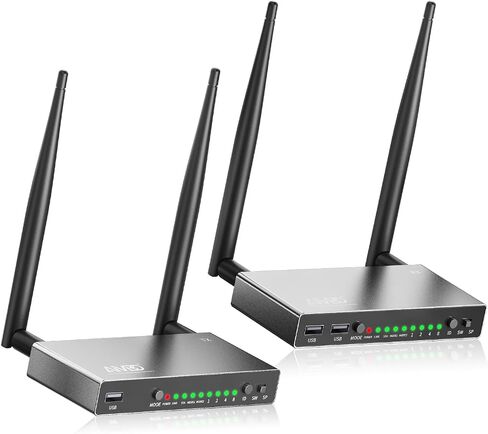 TIMBOOTECH Wireless HDMI Transmitter and Receiver 820FT, Multiple Rx/Tx, 4K Decode 1080P 60Hz, 5.8G, KVM, IR Remote, Loop Out HDMI Extender Casting from Laptop CCTV Cable Box to TV/Projector/Monitor in Saudi Arabia