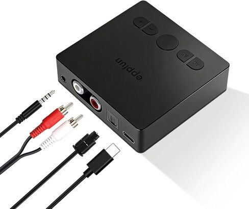 Auracast Broadcast Transmitter with LC3 Low Latency Audio Codec, Bluetooth & Wired Dual Input Mode, Optical Digital, RCA, AUX, USB-C Audio Input, Wireless Audio Sender for TV, Projector, Home Stereo in Saudi Arabia