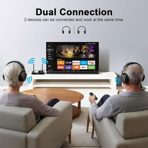 جهاز إرسال بلوتوث للتلفزيون، HDMI/AUX/RCA/المدخلات/المخرجات البصرية | محول صوت لاسلكي مع aptX LL، شاشة عرض، رابط مزدوج للتلفزيون، الكمبيوتر الشخصي، مكبرات صوت بلوتوث، سماعات الرأس مع جهاز التحكم عن بعد in Kuwait