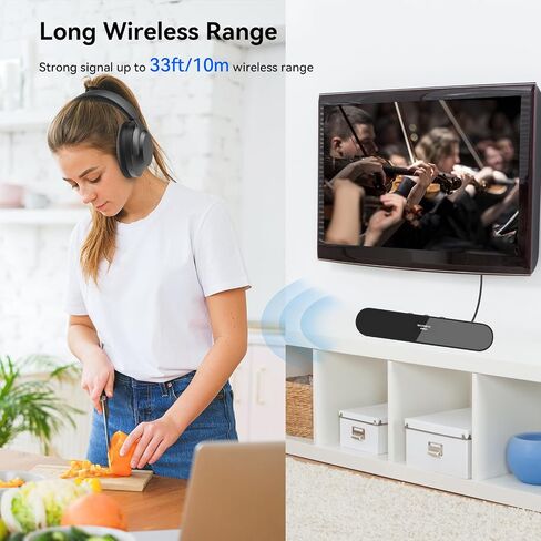 QCC3086 Bluetooth 5.4 Audio Transmitter aptX Adaptive LC3 Auracast Dual Classic Bluetooth OLED 20M Range AUX Optical USB-C in Saudi Arabia