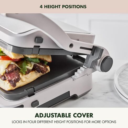 GreenPan Advanced Grill & Griddle, PFAS-Free Ceramic Nonstick, Clay | 5-in-1 Grill & Griddle with Reversible Plates, Adjustable Cover and Open Flat Surface, 6 Cooking Modes, Easy Clean in Saudi Arabia